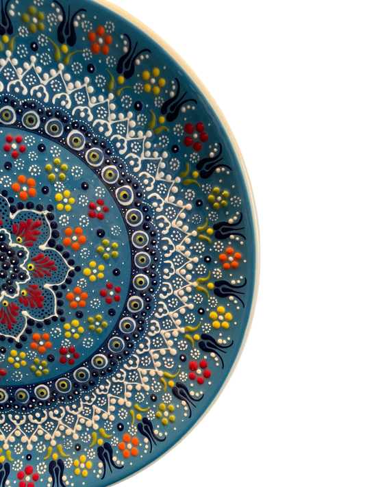 Handmade Traditional Çini Plate (Flower Dream)