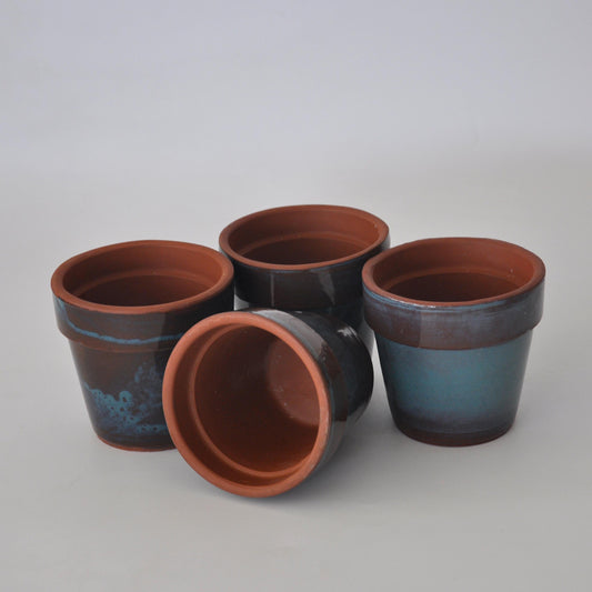 10x9.5 CM Handmade Glazed Ceramic Planters – Eco-Friendly, Durable Flower Pots for Indoor & Outdoor Use