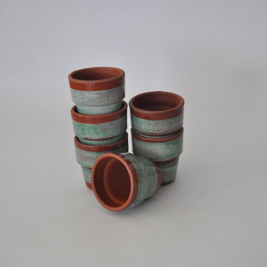 8x8 CM Mini Handmade Glazed Ceramic Planters – Eco-Friendly, Durable Flower Pots for Indoor & Outdoor Use
