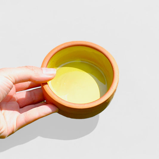 Colorful Glazed Clay Dessert Bowls – Handmade Terra Cotta Pots for Pudding, Yogurt & Sweets