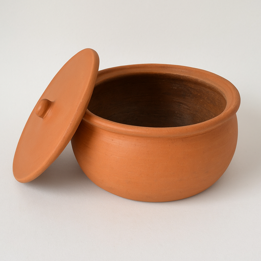 Natural Earthenware Clay Cooking Pot with Lid
